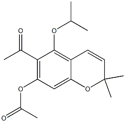 6-Acetyl-7-acetoxy-5-(isopropyloxy)-2,2-dimethyl-2H-1-benzopyran,,结构式