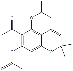 6-Acetyl-7-acetoxy-5-(isopropyloxy)-2,2-dimethyl-2H-1-benzopyran Structure