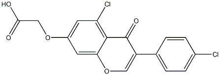 [(5-Chloro-3-(4-chlorophenyl)-4-oxo-4H-1-benzopyran-7-yl)oxy]acetic acid