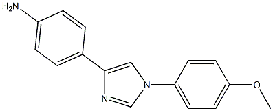 4-[1-[4-メトキシフェニル]-1H-イミダゾール-4-イル]アニリン 化学構造式