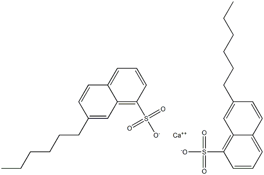 Bis(7-hexyl-1-naphthalenesulfonic acid)calcium salt Structure