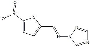 2-[(1H-1,2,4-Triazol-1-yl)iminomethyl]-5-nitrothiophene,,结构式