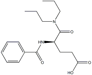 (R)-5-(Dipropylamino)-4-[(phenylcarbonyl)amino]-5-oxopentanoic acid 结构式