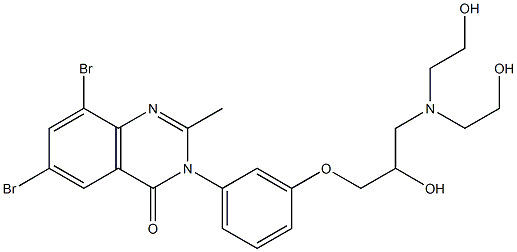  6,8-Dibromo-3-[3-[2-hydroxy-3-[bis(2-hydroxyethyl)amino]propoxy]phenyl]-2-methylquinazolin-4(3H)-one