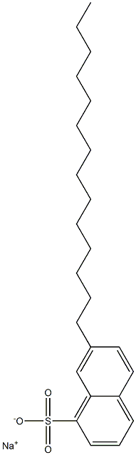 7-Tetradecyl-1-naphthalenesulfonic acid sodium salt Structure