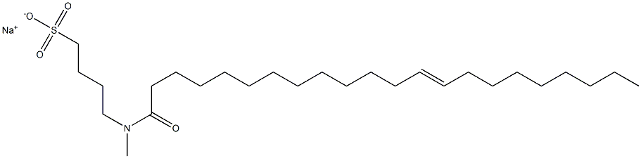 4-[N-[(E)-1-Oxo-13-docosen-1-yl]-N-methylamino]-1-butanesulfonic acid sodium salt Structure