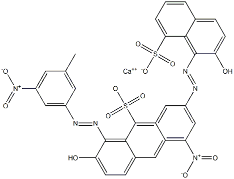 Bis[1-[(3-methyl-5-nitrophenyl)azo]-2-hydroxy-8-naphthalenesulfonic acid]calcium salt Structure