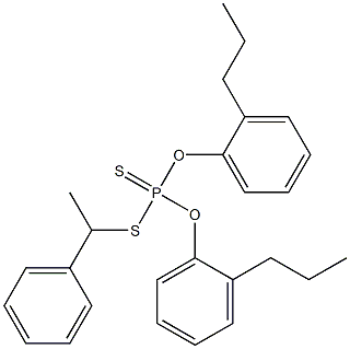 Dithiophosphoric acid O,O-bis(2-propylphenyl)S-(1-phenylethyl) ester Structure