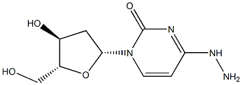 4-ヒドラジノ-1-(2-デオキシ-β-D-リボフラノシル)-2(1H)-ピリミドン 化学構造式