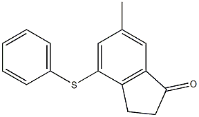 2,3-Dihydro-6-methyl-4-phenylthio-1H-inden-1-one Struktur