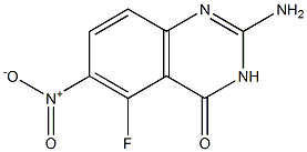 5-Fluoro-6-nitro-2-aminoquinazolin-4(3H)-one Structure