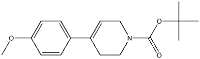 1-(tert-ブチルオキシカルボニル)-4-(4-メトキシフェニル)-1,2,3,6-テトラヒドロピリジン 化学構造式