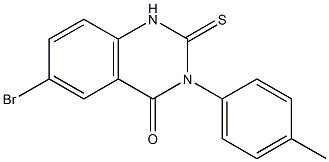 1,2-Dihydro-3-(4-methylphenyl)-6-bromo-2-thioxoquinazolin-4(3H)-one Struktur