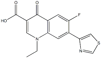 1,4-Dihydro-1-ethyl-4-oxo-6-fluoro-7-[thiazol-4-yl]quinoline-3-carboxylic acid