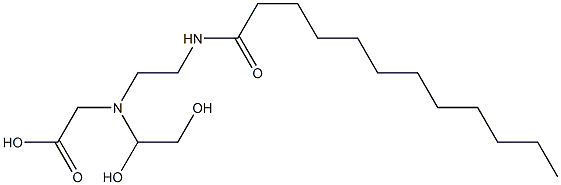 N-(1,2-Dihydroxyethyl)-N-[2-(dodecanoylamino)ethyl]aminoacetic acid Structure