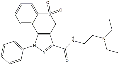 N-[2-(Diethylamino)ethyl]-1-phenyl-4H-[1]benzothiopyrano[4,3-c]pyrazole-3-carboxamide 5,5-dioxide|