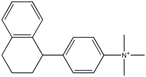 N,N,N-Trimethyl-4-(tetralin-1-yl)benzenaminium,,结构式