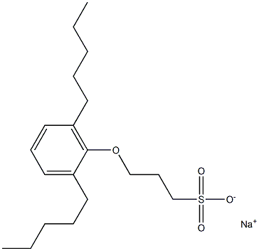 3-(2,6-Dipentylphenoxy)propane-1-sulfonic acid sodium salt 结构式