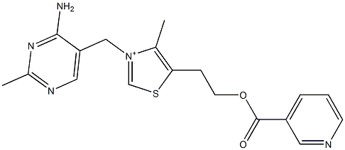 3-[(4-Amino-2-methyl-5-pyrimidinyl)methyl]-5-[2-(3-pyridinylcarbonyloxy)ethyl]-4-methylthiazol-3-ium