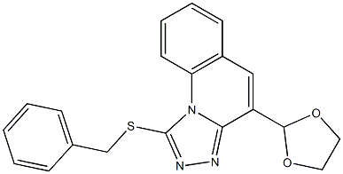 1-(Benzylthio)-4-(1,3-dioxolan-2-yl)[1,2,4]triazolo[4,3-a]quinoline Structure