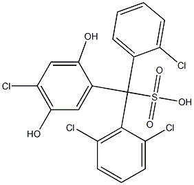 (2-Chlorophenyl)(2,6-dichlorophenyl)(4-chloro-2,5-dihydroxyphenyl)methanesulfonic acid