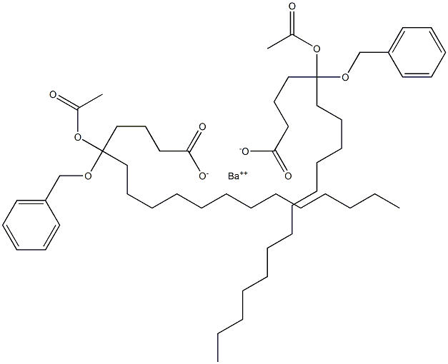 Bis(5-benzyloxy-5-acetyloxystearic acid)barium salt Structure