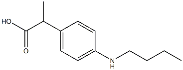 2-[4-(Butylamino)phenyl]propionic acid Structure