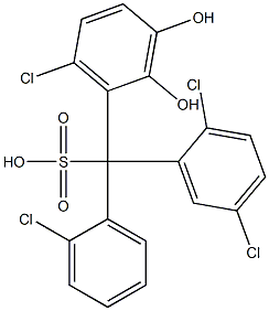 (2-Chlorophenyl)(2,5-dichlorophenyl)(6-chloro-2,3-dihydroxyphenyl)methanesulfonic acid