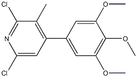 2,6-Dichloro-3-methyl-4-(3,4,5-trimethoxyphenyl)pyridine Struktur