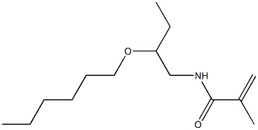 N-(2-Hexyloxybutyl)methacrylamide Struktur