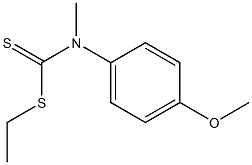 N-Methyl-N-(4-methoxyphenyl)dithiocarbamic acid ethyl ester 结构式