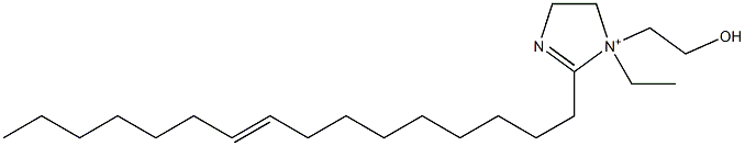 1-エチル-2-(9-ヘキサデセニル)-1-(2-ヒドロキシエチル)-2-イミダゾリン-1-イウム 化学構造式