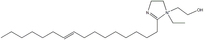 1-Ethyl-2-(9-hexadecenyl)-1-(2-hydroxyethyl)-2-imidazoline-1-ium 结构式