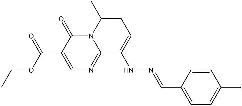 9-[2-(4-Methylbenzylidene)hydrazino]-6-methyl-6,7-dihydro-4-oxo-4H-pyrido[1,2-a]pyrimidine-3-carboxylic acid ethyl ester