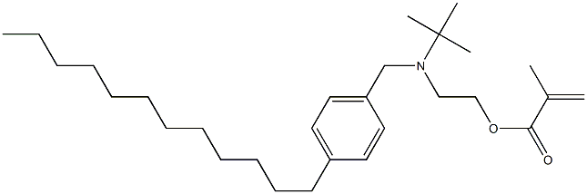 2-Methylpropenoic acid 2-[(1,1-dimethylethyl)[(4-dodecylphenyl)methyl]amino]ethyl ester Structure