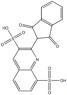 2-(1,3-Dioxoindan-2-yl)quinoline-3,8-disulfonic acid Structure