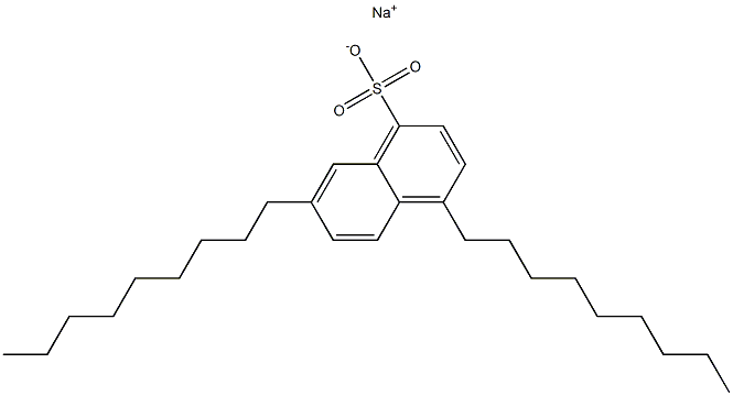 4,7-Dinonyl-1-naphthalenesulfonic acid sodium salt 结构式