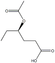 (4R)-4-アセトキシヘキサン酸 化学構造式