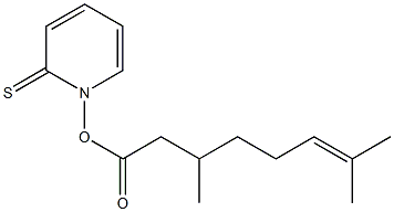 3,7-Dimethyl-6-octenoic acid (1,2-dihydro-2-thioxopyridin)-1-yl ester,,结构式