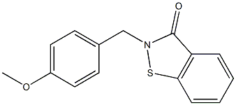 2-(4-Methoxybenzyl)-1,2-benzisothiazole-3(2H)-one Struktur
