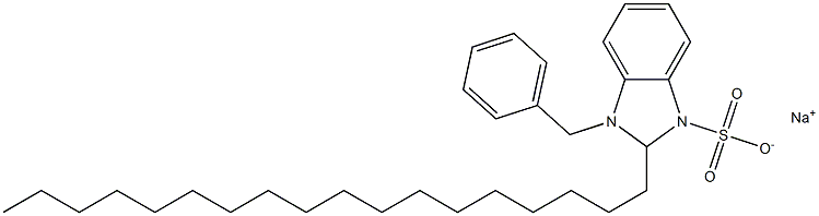 1-ベンジル-2,3-ジヒドロ-2-オクタデシル-1H-ベンゾイミダゾール-3-スルホン酸ナトリウム 化学構造式