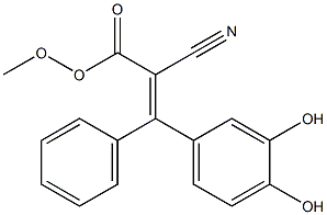 (E)-2-シアノ-3-(3,4-ジヒドロキシフェニル)アクリル酸2-フェノキシエチル 化学構造式
