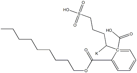 Phthalic acid 1-nonyl 2-(1-potassiosulfobutyl) ester Struktur