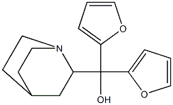 (Quinuclidin-2-yl)bis(furan-2-yl)methanol 结构式