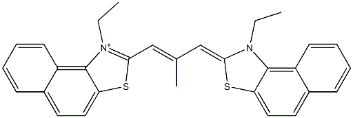 1-エチル-2-[3-[1-エチルナフト[1,2-d]チアゾール-2(1H)-イリデン]-2-メチル-1-プロペニル]ナフト[1,2-d]チアゾール-1-イウム 化学構造式