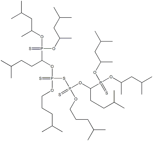 [Bis(1,3-dimethylbutoxy)phosphinothioyl][bis(4-methylpentyloxy)phosphinothioyl] sulfide,,结构式