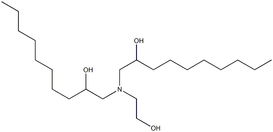 1,1'-[(2-ヒドロキシエチル)イミノ]ビス(2-デカノール) 化学構造式