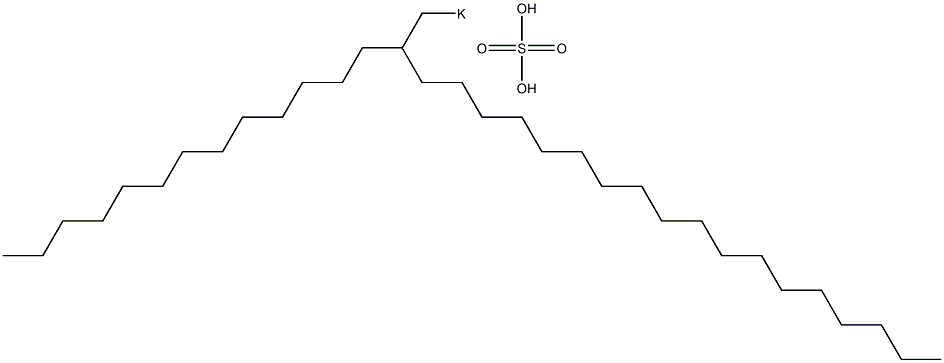 Sulfuric acid 2-tridecylicosyl=potassium salt,,结构式