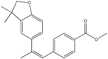 4-[(Z)-2-[(2,3-Dihydro-3,3-dimethylbenzofuran)-5-yl]-1-propenyl]benzoic acid methyl ester Structure