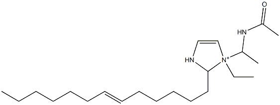 1-[1-(Acetylamino)ethyl]-1-ethyl-2-(6-tridecenyl)-4-imidazoline-1-ium Struktur